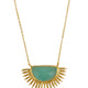 Sunrise Aqua Chalcedony Pendant Necklace
