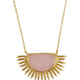 Sunrise Rose Quartz Pendant Necklace