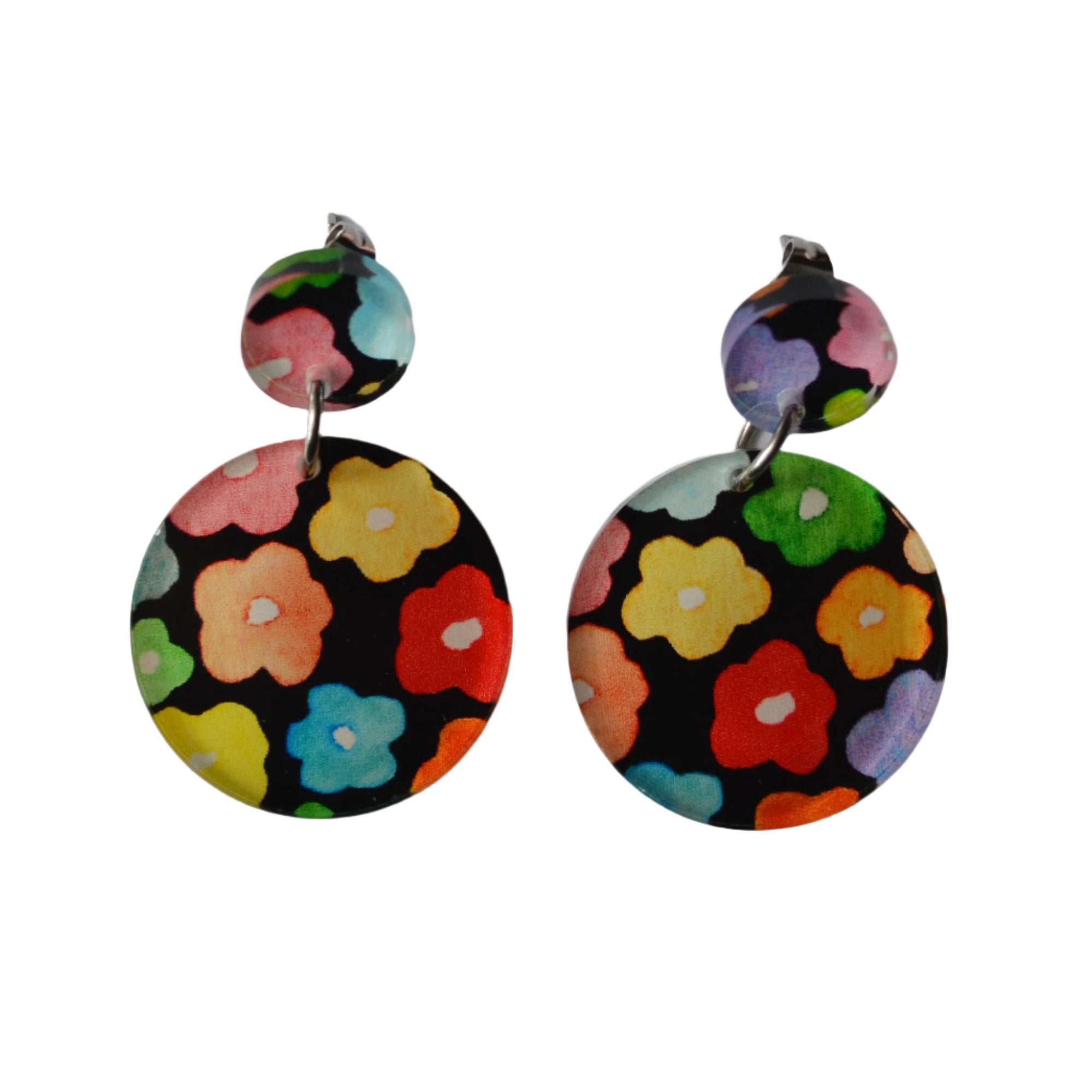 Tiny Flowers Short Drop Earrings