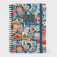 Travel Stickers Spiral Notebook Large Lined