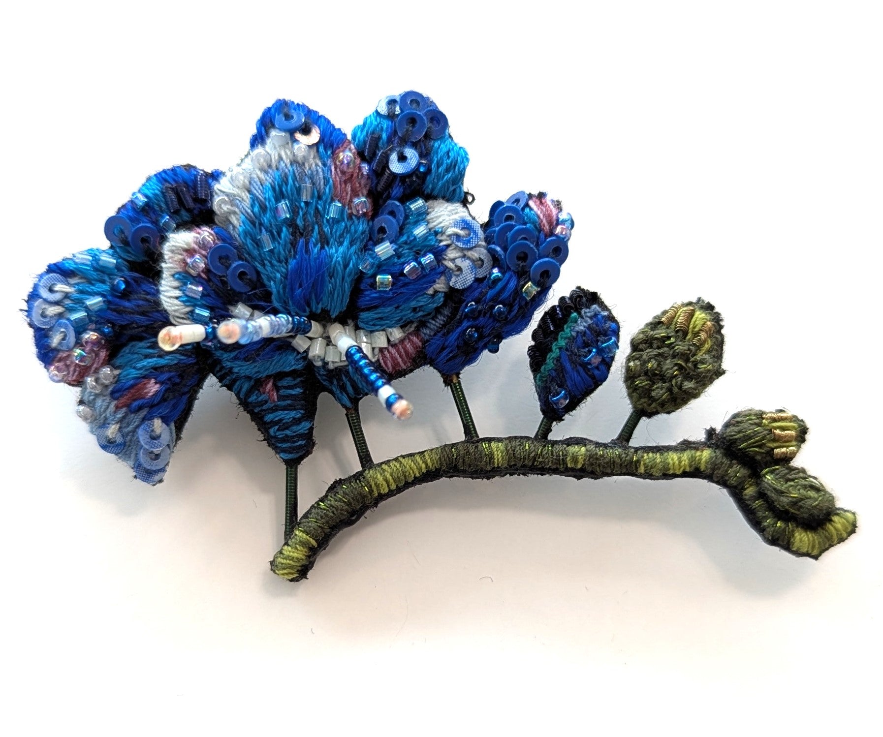 Blue Orchid Brooch