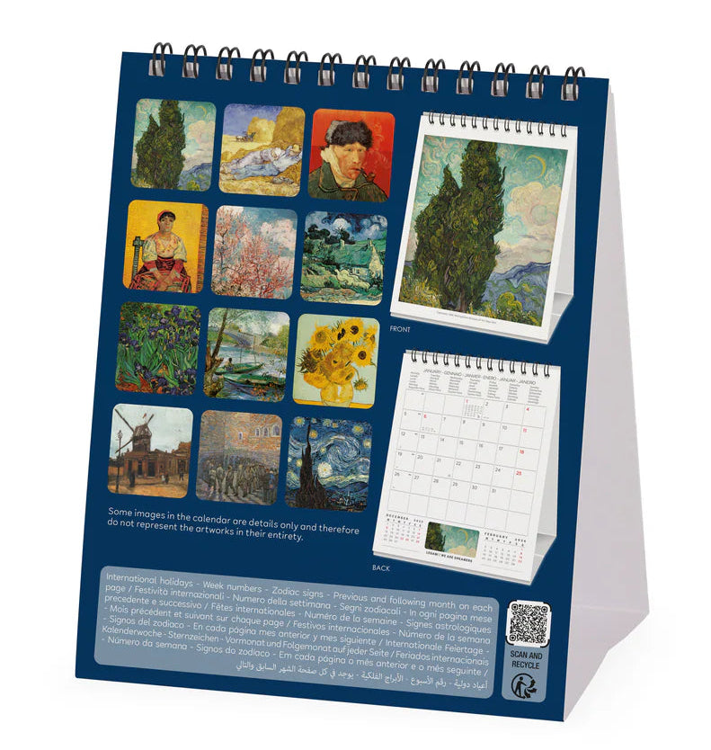 Vincent Van Gogh Desk Calendar 2026