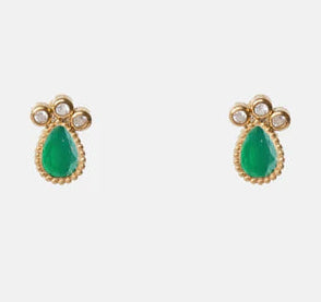 Venus Earrings Green Onyx