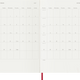 Weekly Notebook Diary Soft Cover Large Scarlet Red 206-27 18 Month