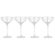 Stripe White 4pk Coupe Glasses