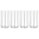 Stripe White 4pk Highball Glasses