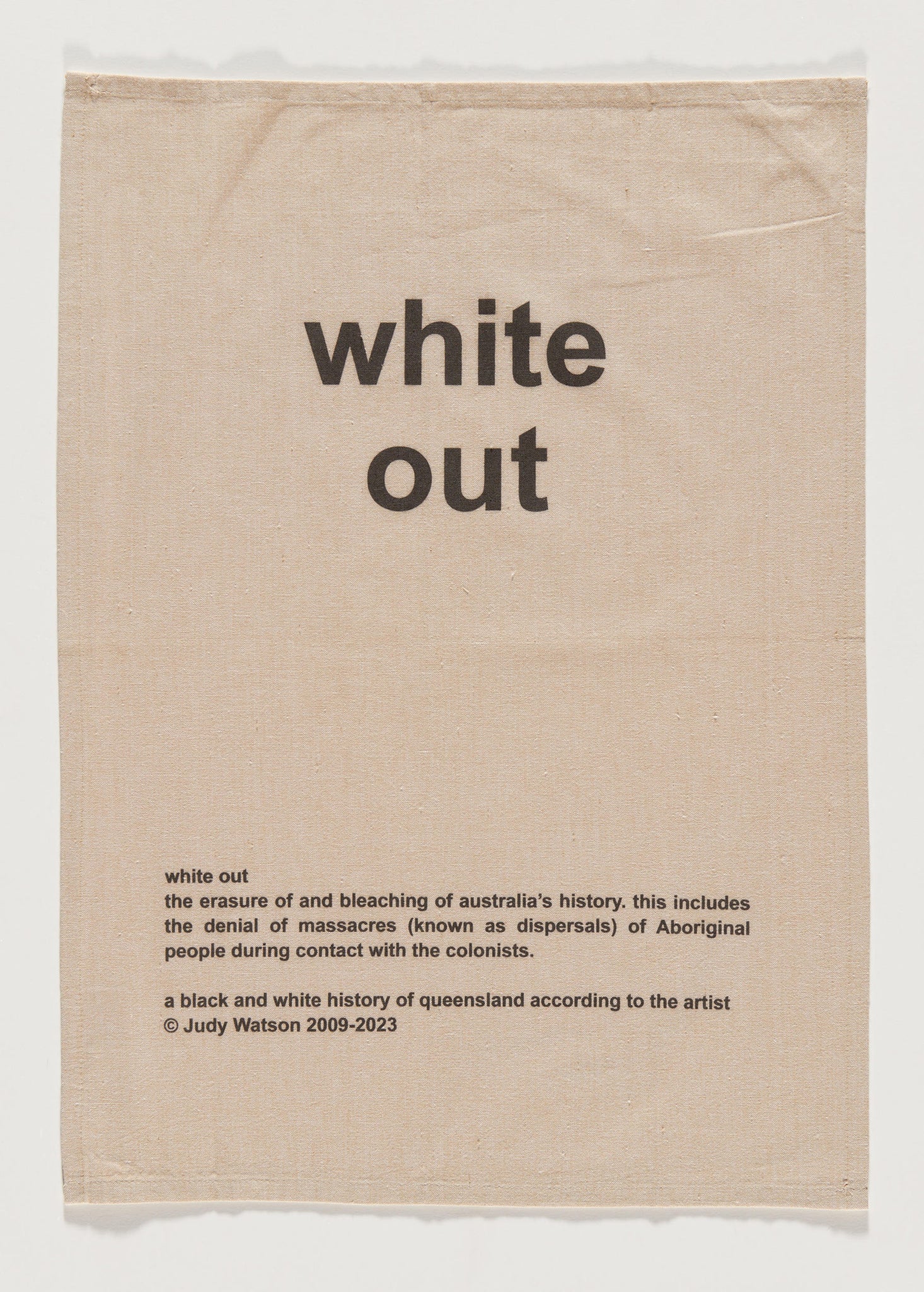 White Out Tea Towel - Judy Watson