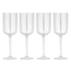 Stripe White 4pk Wine Glass