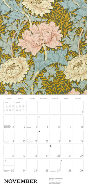 William Morris Arts & Crafts Designs 2025 Wall Calendar