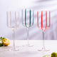 Stripe Pink 4pk Wine Glasses