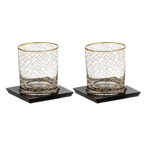 Winston 2pk Whisky Glass & Coaster Set