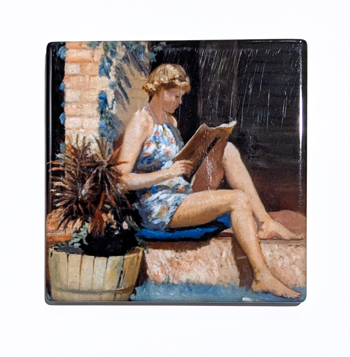 Winter Sunshine Ceramic Coaster