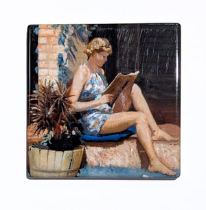 Winter Sunshine Ceramic Coaster