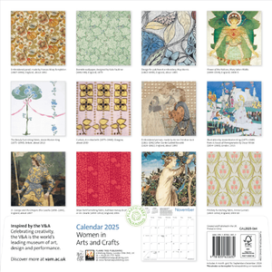 Women in Arts and Crafts V&A 2025 Wall Calendar