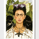 Self-Portrait Thorn Necklace & Hummingbird Medium Print - Frida Kahlo