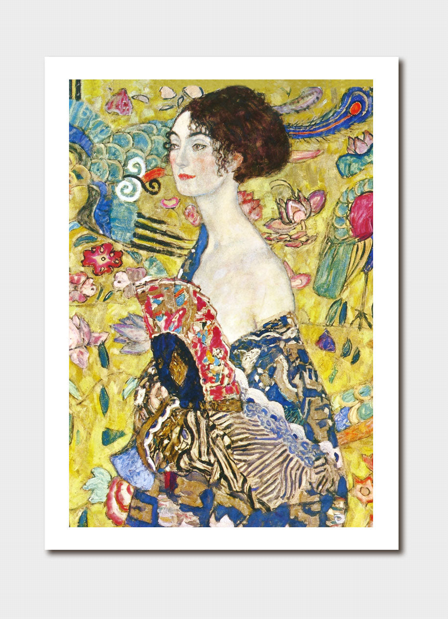 Lady With a Fan Medium Print - Gustav Klimt