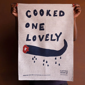 Cooked One Lovely Linen Tea Towel