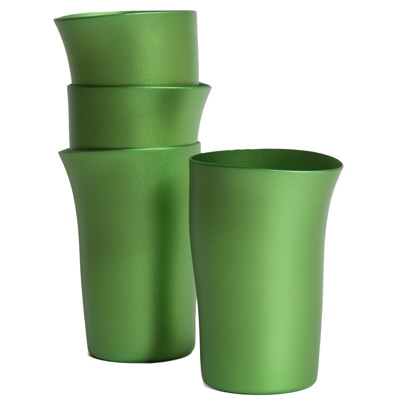 Fink Beakers Set of 4 Matt Apple Green