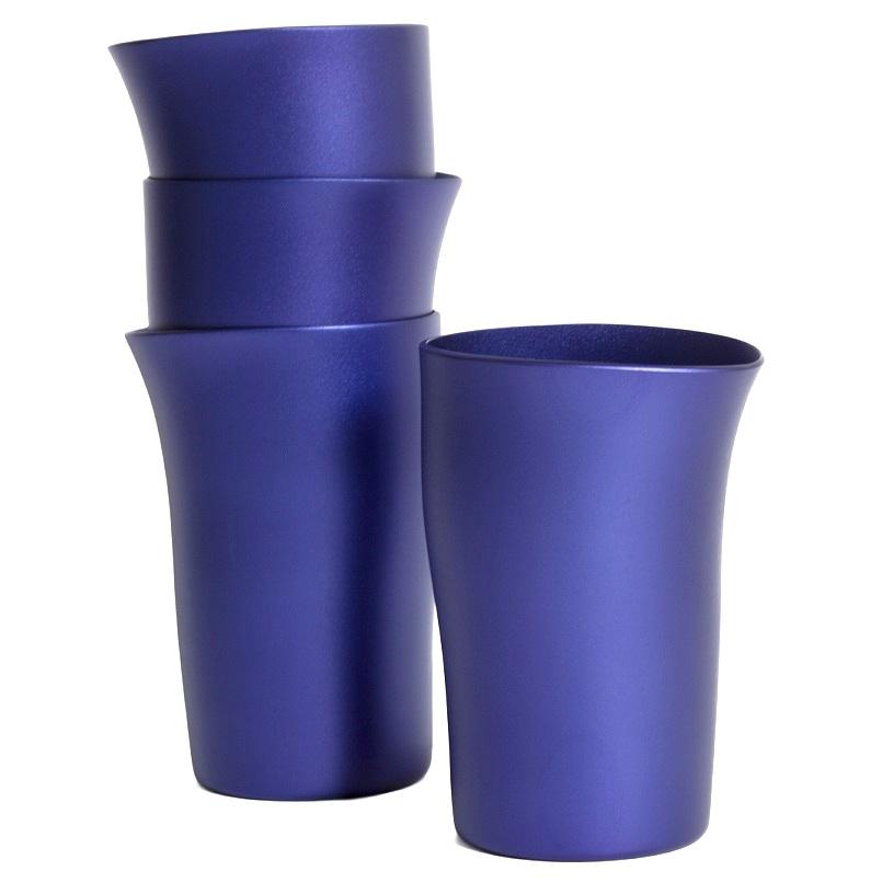 Fink Beakers Set of 4 Matt Deep Blue