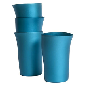 Fink Beakers Set of 4 Matt Turquoise