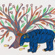 Bear Under the Mahua Tree Acrylic on Paper - Baiga Art
