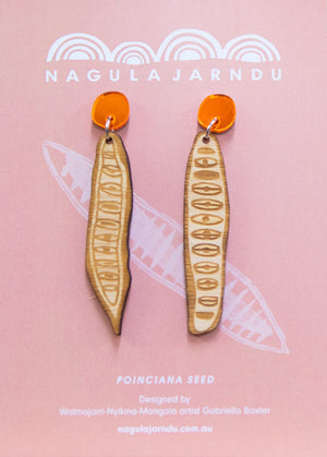 Poinciana Seed Earrings