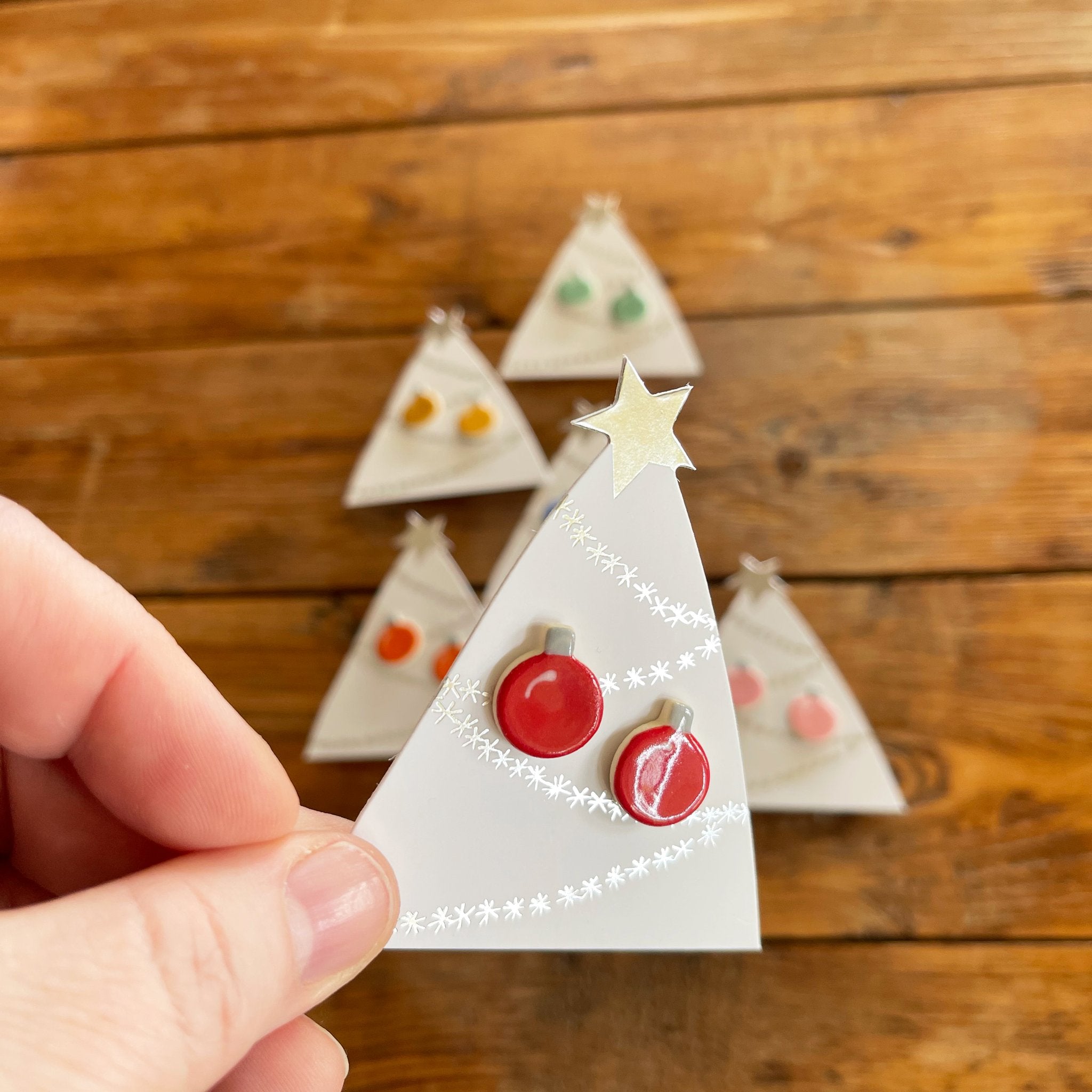 Christmas Bauble Stud Earrings