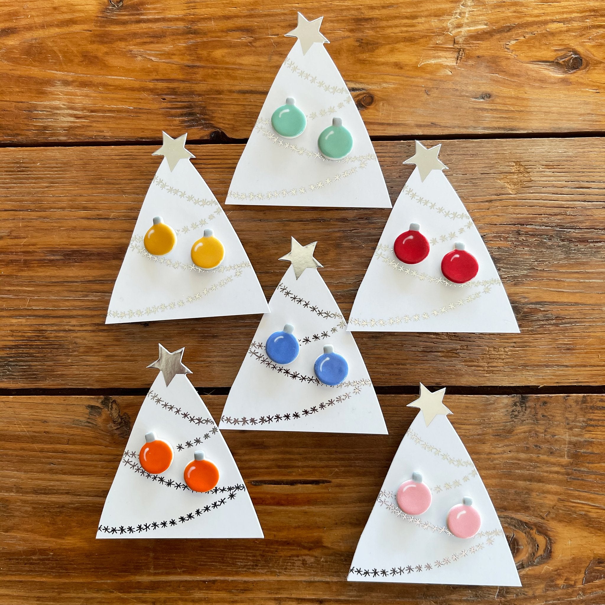 Christmas Bauble Stud Earrings