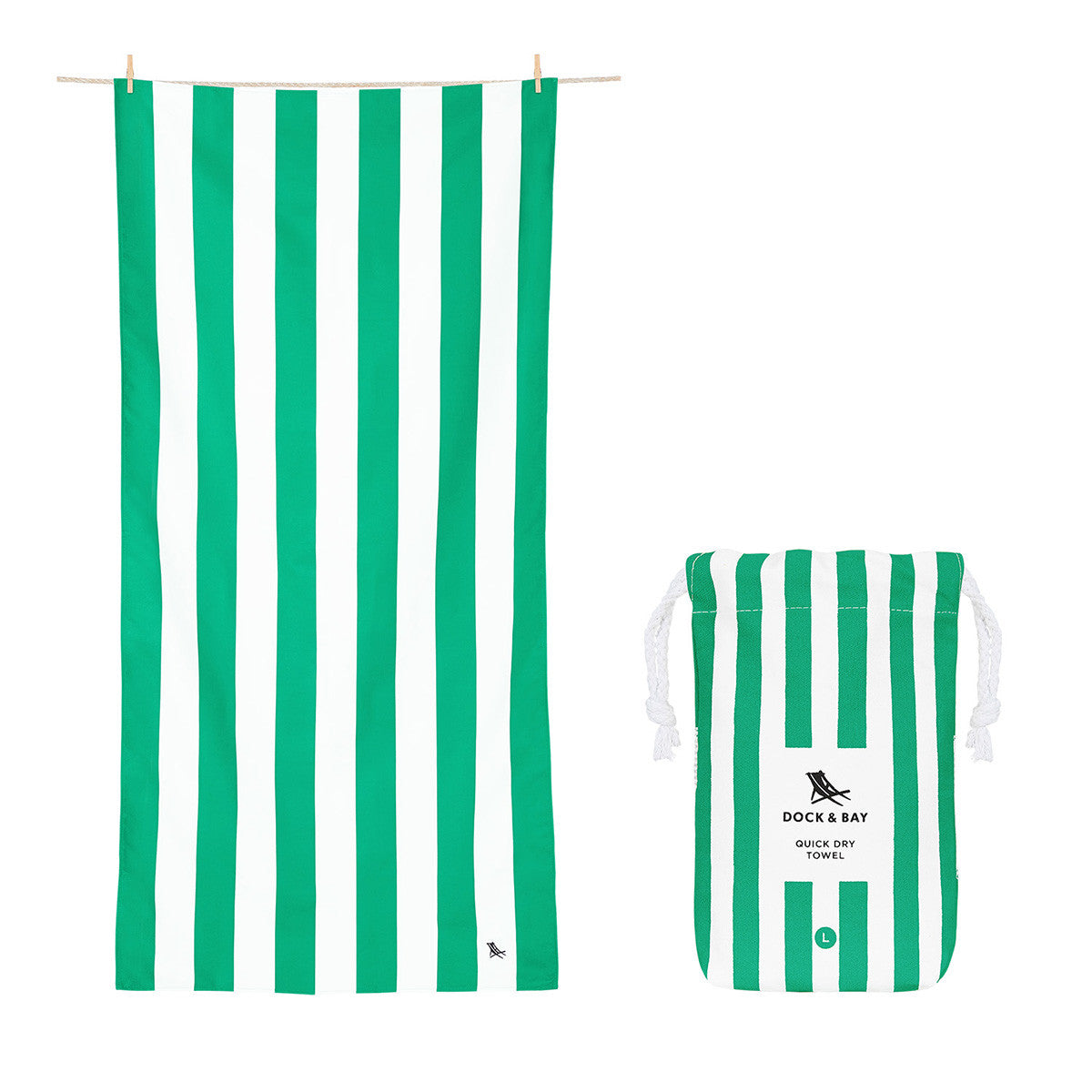 Beach Towel Cancun Green Cabana