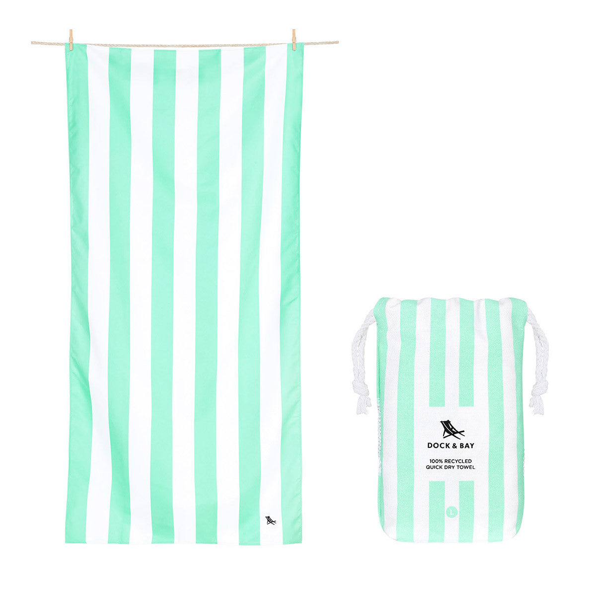 Beach Towel Narabeen Green Cabana