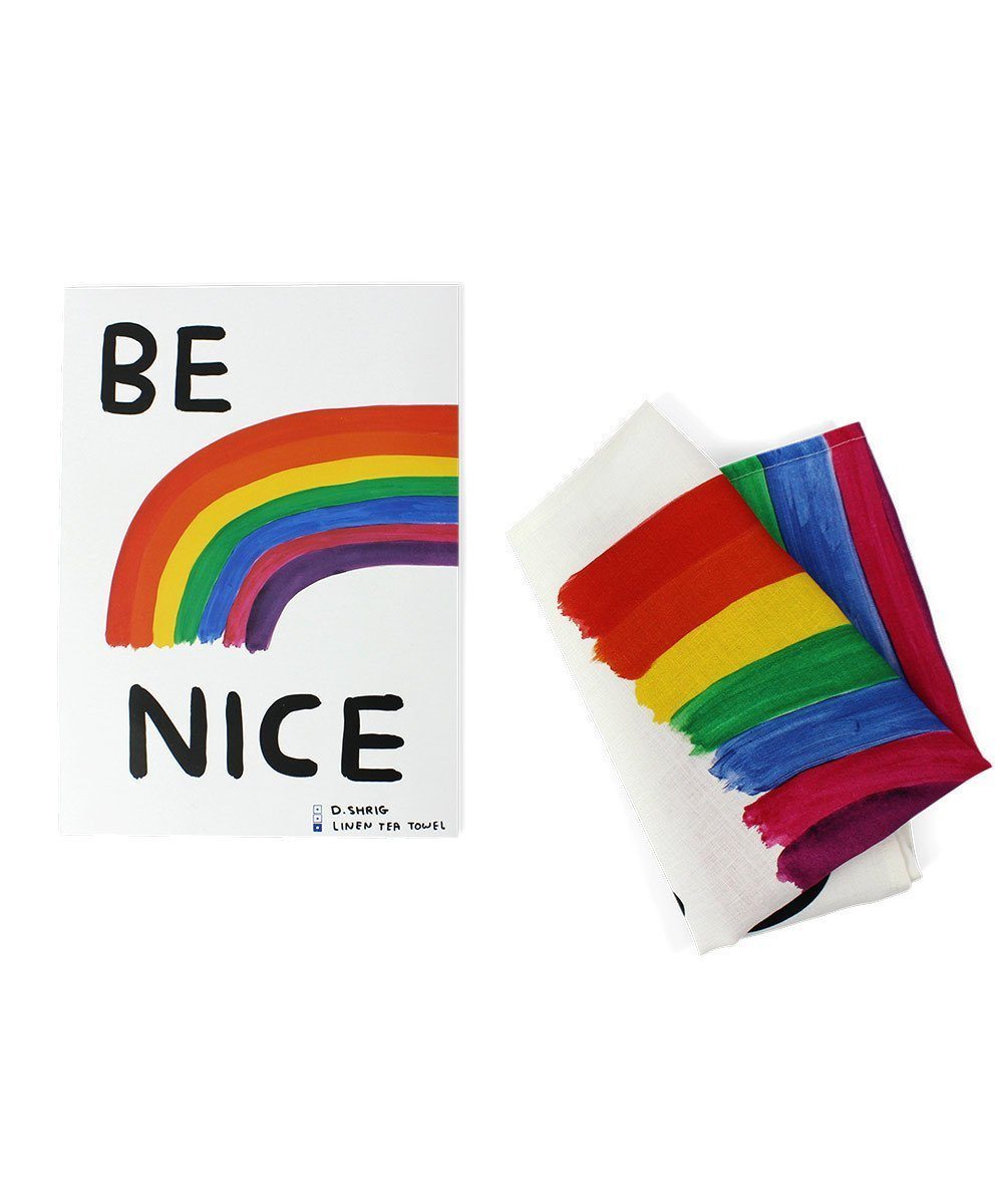 Be Nice Tea Towel - David Shrigley