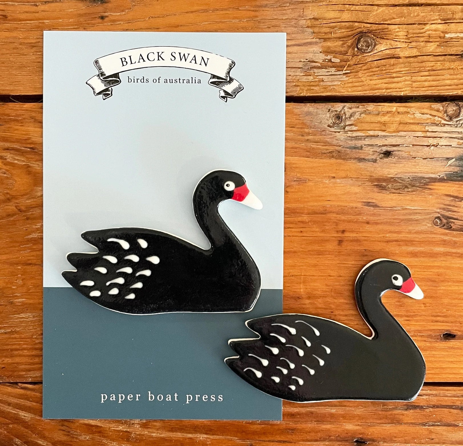 Ceramic Black Swan