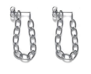 Fine Chain Earrings Sterling Silver