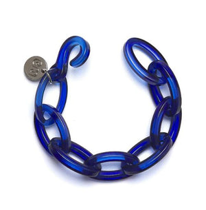 Chain Link Bracelet Blue