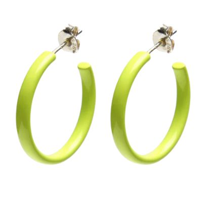 Chromatic Hoop Earrings Chartreuse