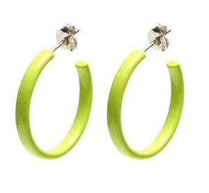 Chromatic Hoop Earrings Chartreuse