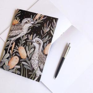 Bush Stone Curlew - A5 Blank Notebook