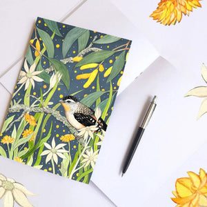 Spotted Pardalote - A5 blank Notebook