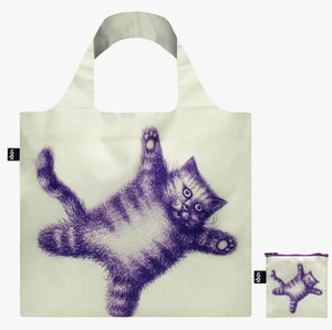 Flying Purr-ple Cat LOQI Shopping Bag