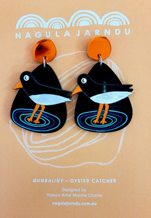 Oyster Catcher "Gunbaliny" Earrings