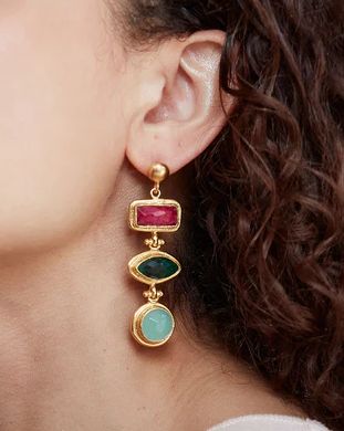 Innana Ruby Jade Chalcedony Earrings