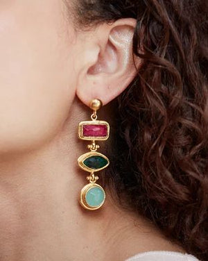 Innana Ruby Jade Chalcedony Earrings
