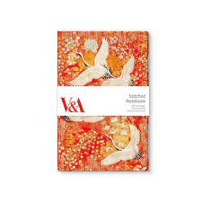 V&A Kimono Cranes Stitched Notebook