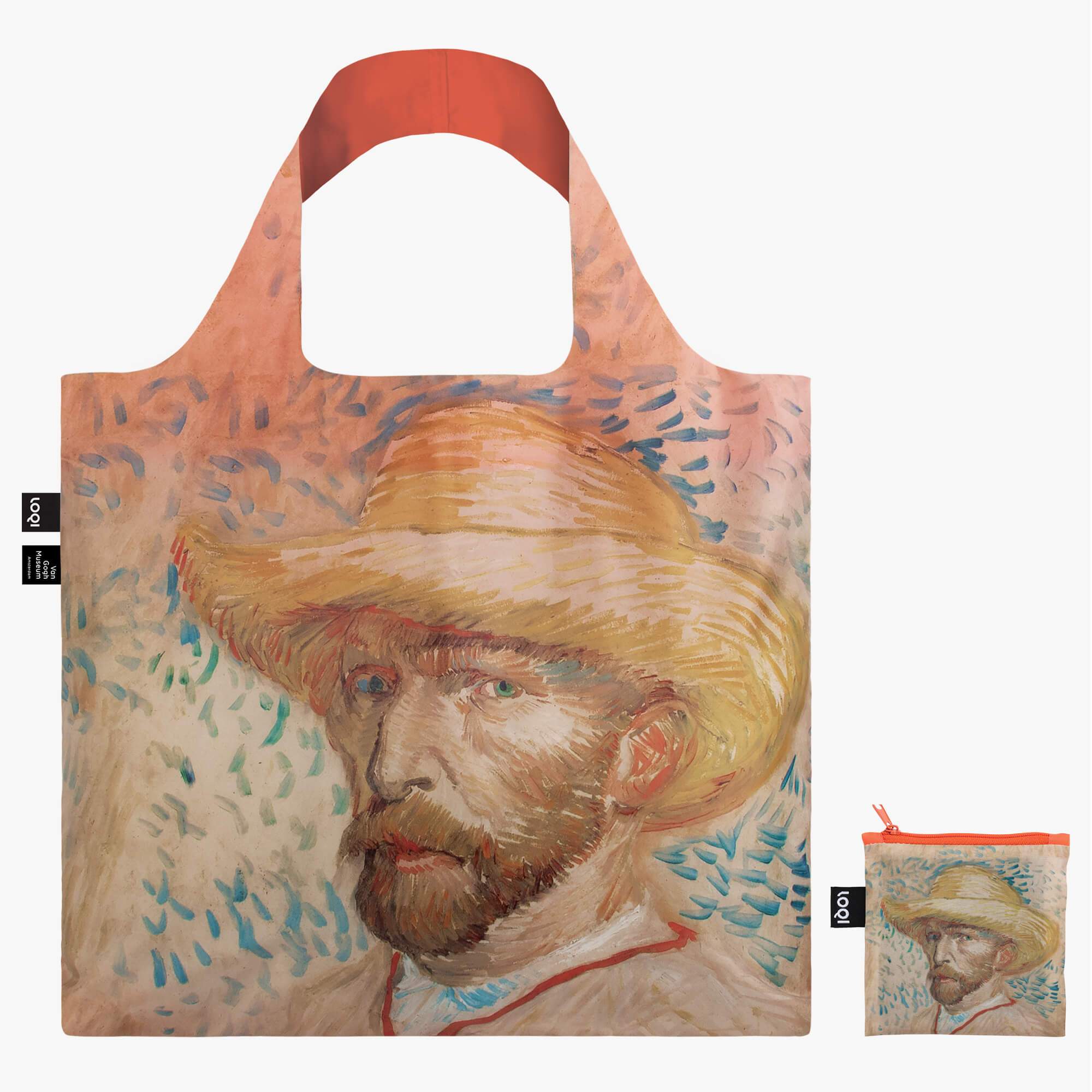 Self Portrait with Straw Hat Van Gogh LOQI Shopping Bag