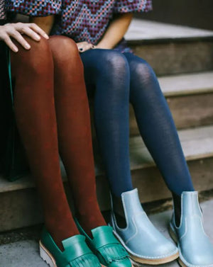 Luxe Wool Tights Slate Blue