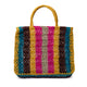 Jute Macrame Chelsea Yellow Vertical Stripe Bag
