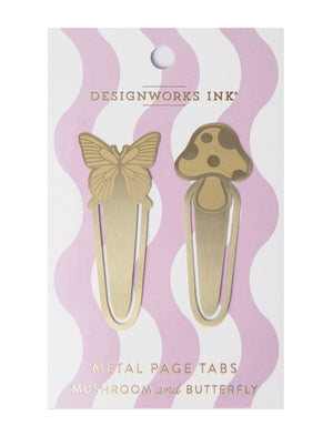 Mushroom and Butterfly Metal Page Tabs