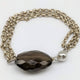 Smoky Quartz Three Strand Bracelet