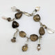 Smoky Quartz Pearl & Crystal Charm Bracelet