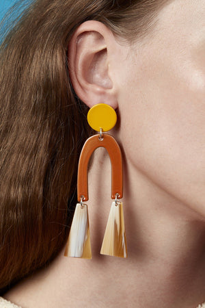 Tremble Earrings Sunflower Yellow